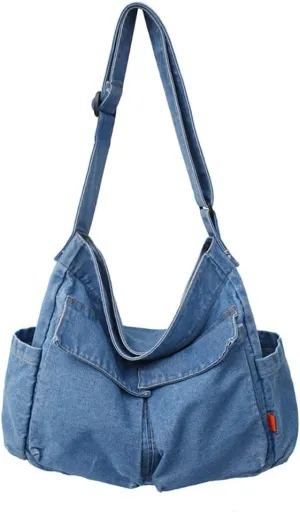 Sumleno Bohemian Hipster Hobo Boho Hippie Crossbody Bag Purse Canvas Sling Bag Aesthetic Tote Large Handbags Fairy Grunge Bag
