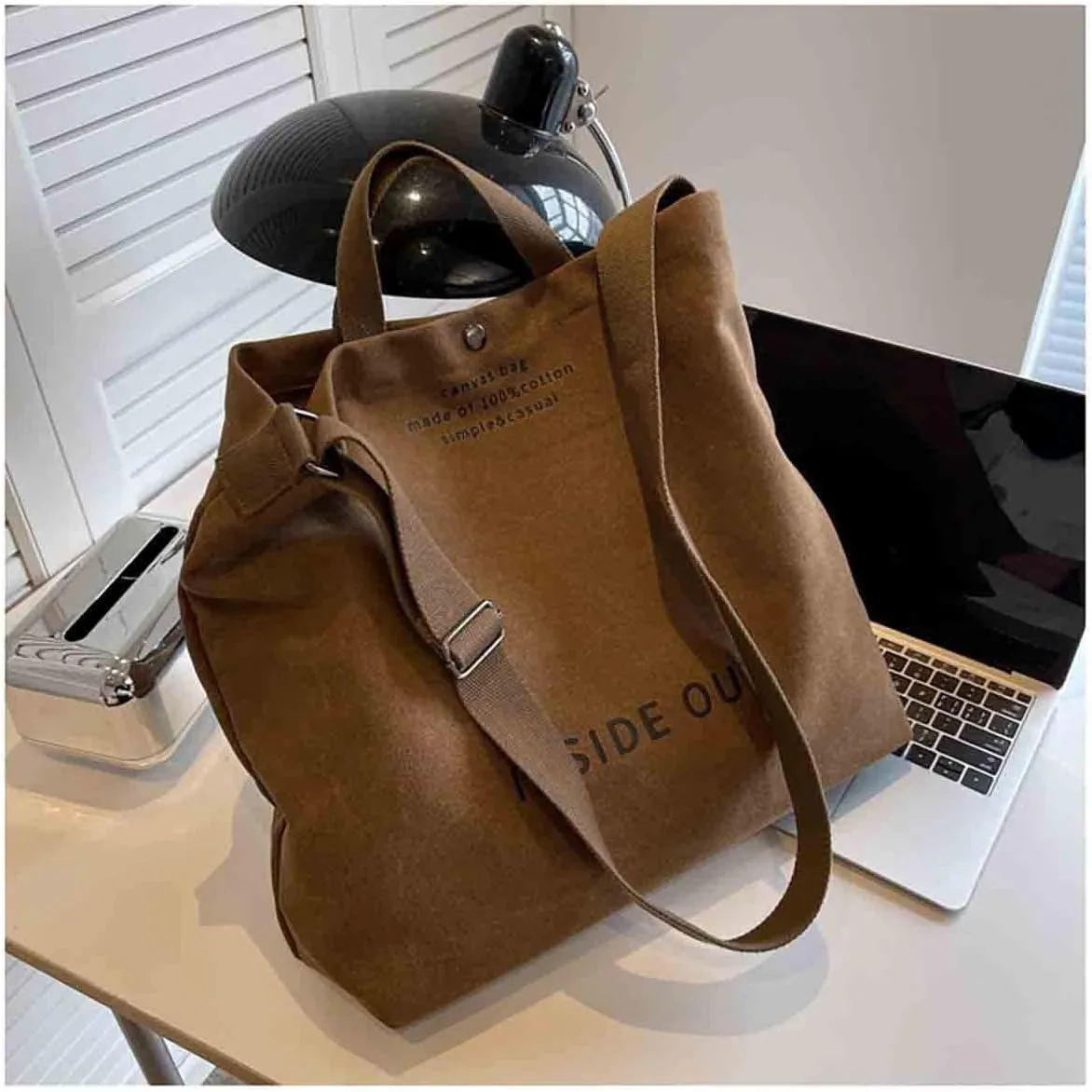 Sumleno Women Large Canvas Tote Handbags Casual Shoulder Work Bag Crossbody Top Handle Vintage Grunge Hobo Bag