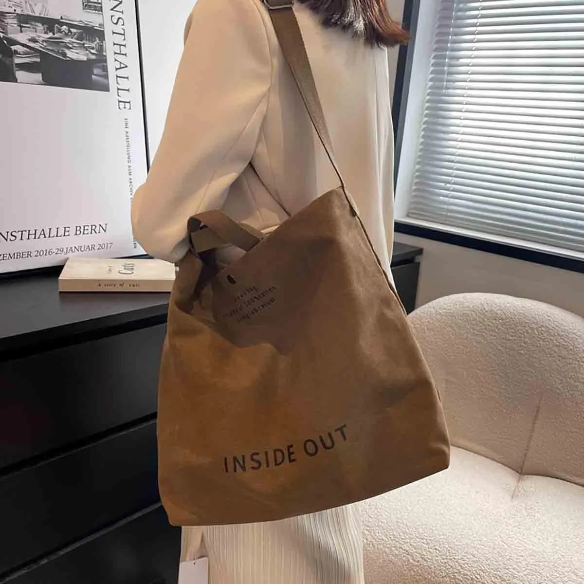 Sumleno Women Large Canvas Tote Handbags Casual Shoulder Work Bag Crossbody Top Handle Vintage Grunge Hobo Bag