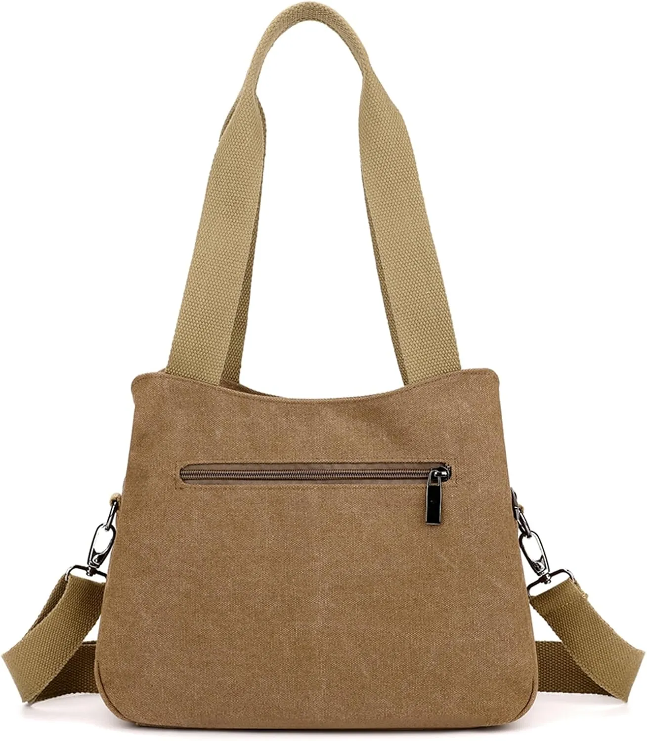 Sunshinejing Women's Canvas Purse Small Shoulder Tote Work Crossbody Bag Multi-pocket Handbag