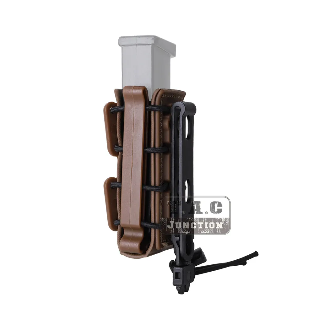 Tactical Molle Soft Shell 9mm Pistol Magazine Pouch Mag Carrier Tall