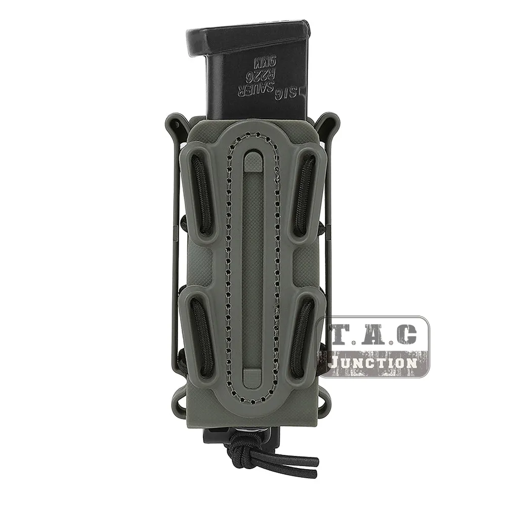 Tactical Molle Soft Shell 9mm Pistol Magazine Pouch Mag Carrier Tall