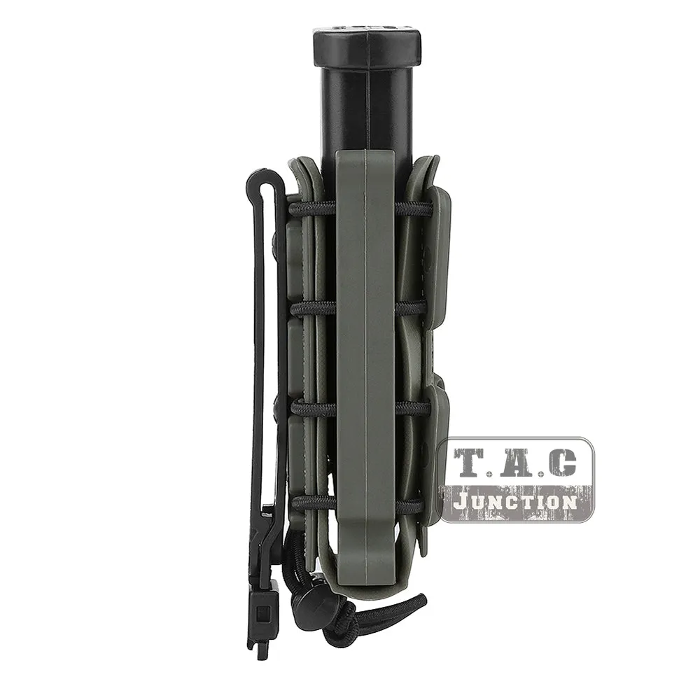 Tactical Molle Soft Shell 9mm Pistol Magazine Pouch Mag Carrier Tall