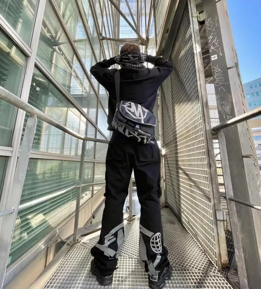 Tcpbgcd Minus Two Retro Printed Baggy Pants Minus Two Cargo Pants Hip Hop Streetwear Loose Joggers Trousers