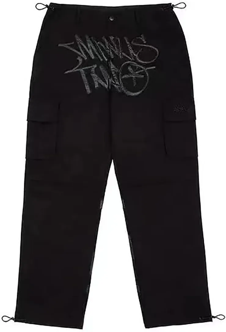 Tcpbgcd Minus Two Retro Printed Baggy Pants Minus Two Cargo Pants Hip Hop Streetwear Loose Joggers Trousers