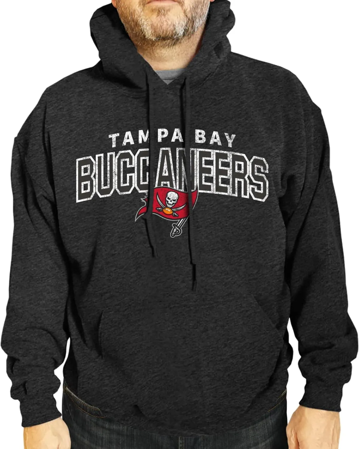 Team Fan Apparel NFL Adult Unisex Starting Fresh Ultra Soft Fleece Hooded Sweatshirt, Heathered Football Hoodie
