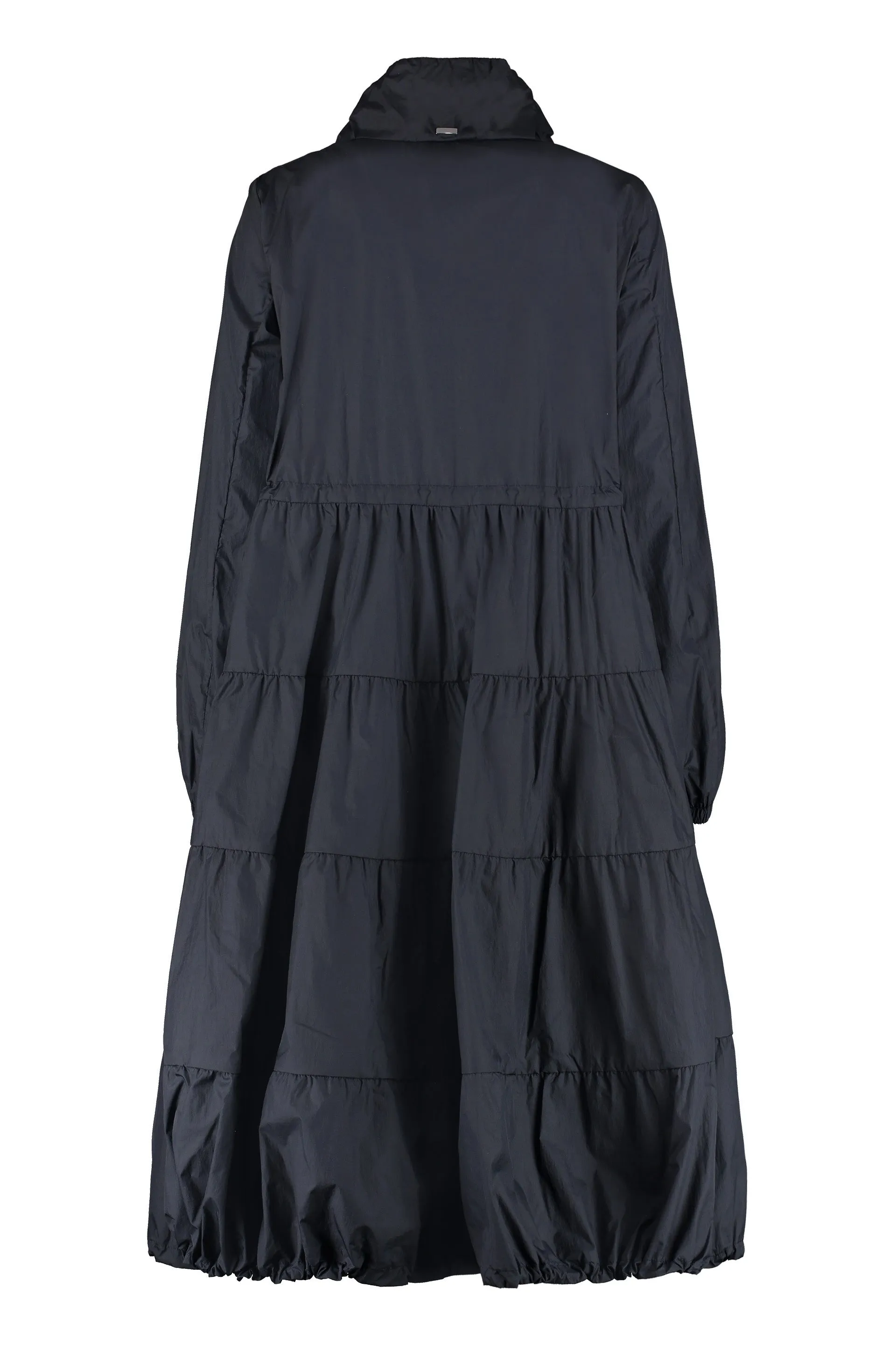 Techno fabric trench coat