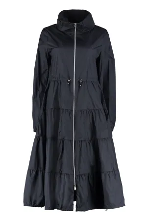 Techno fabric trench coat