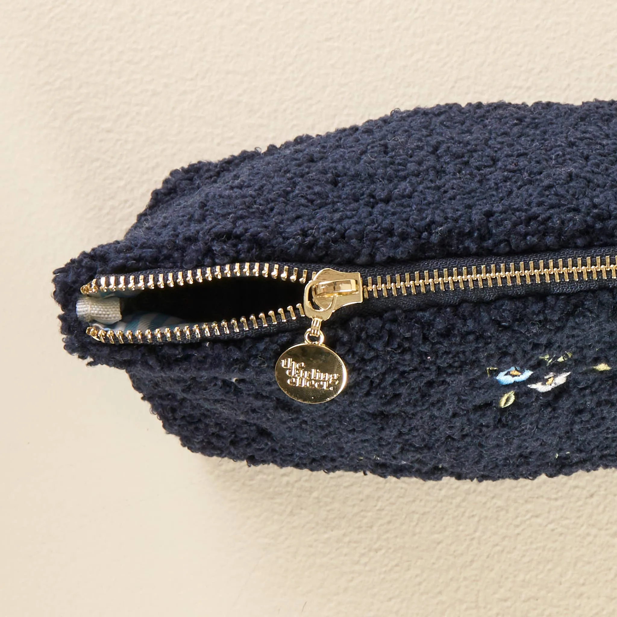 Teddy Pouch-Dainty Floral Navy