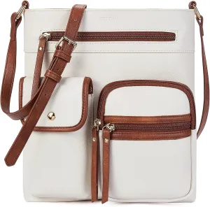 Telena Crossbody Purses for Women Medium PU Leather Shoulder Bag with Multi Pocket for Women