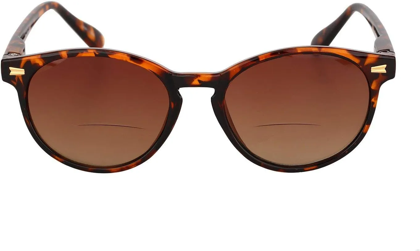 'The Brilliance' 3 Pair of Round Frame Bifocal Reader Sunglasses with Maximum UV Protection & Spring Hinges for Men and Women