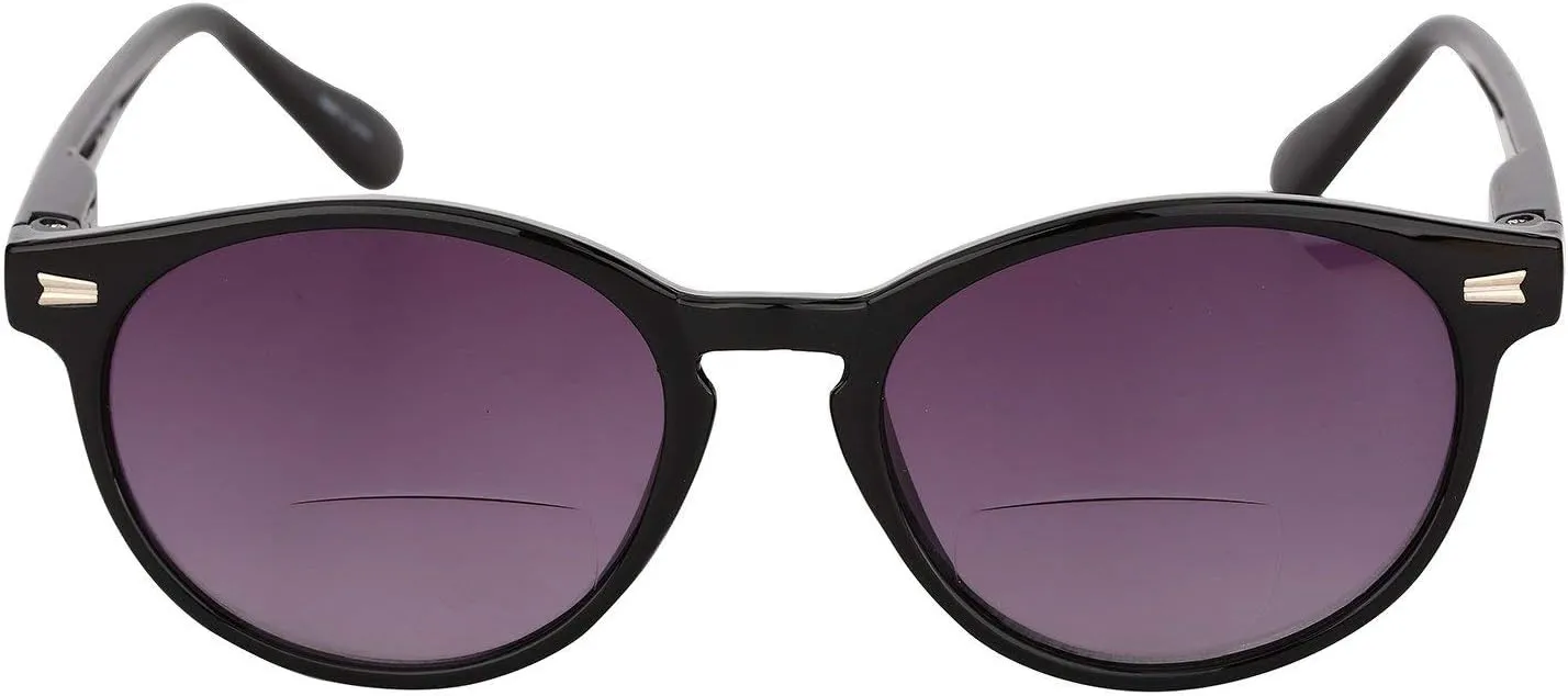 'The Brilliance' 3 Pair of Round Frame Bifocal Reader Sunglasses with Maximum UV Protection & Spring Hinges for Men and Women