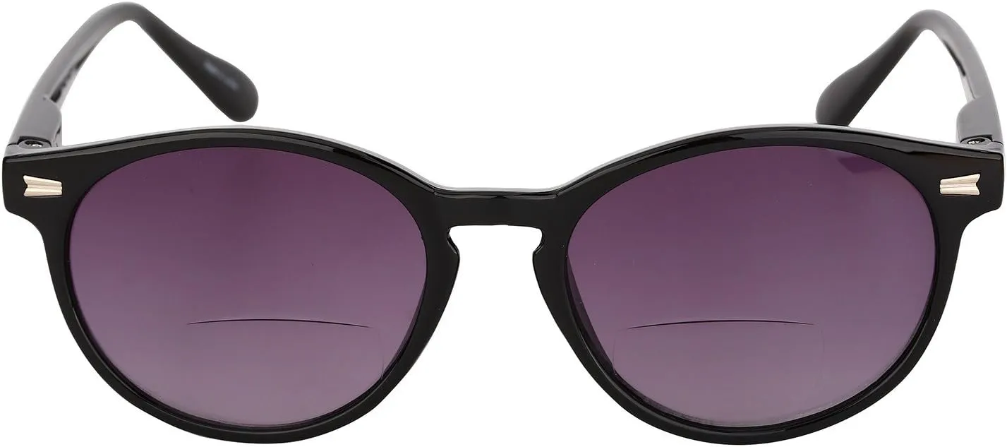 'The Brilliance' 3 Pair of Round Frame Bifocal Reader Sunglasses with Maximum UV Protection & Spring Hinges for Men and Women