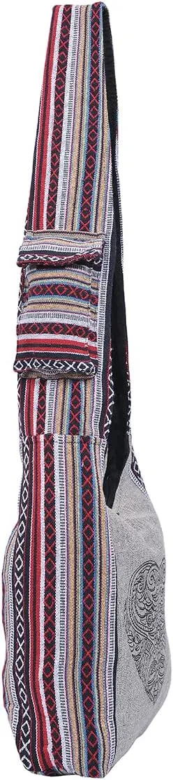 THE COLLECTION ROYAL Graphic Crossbody Bag for Women, Boho Purse, Boho Bag, Hippie Bag, Hippie Purse, Cloth Purse for Women