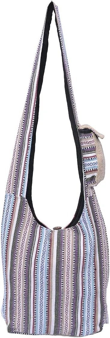 THE COLLECTION ROYAL Graphic Crossbody Bag for Women, Boho Purse, Boho Bag, Hippie Bag, Hippie Purse, Cloth Purse for Women
