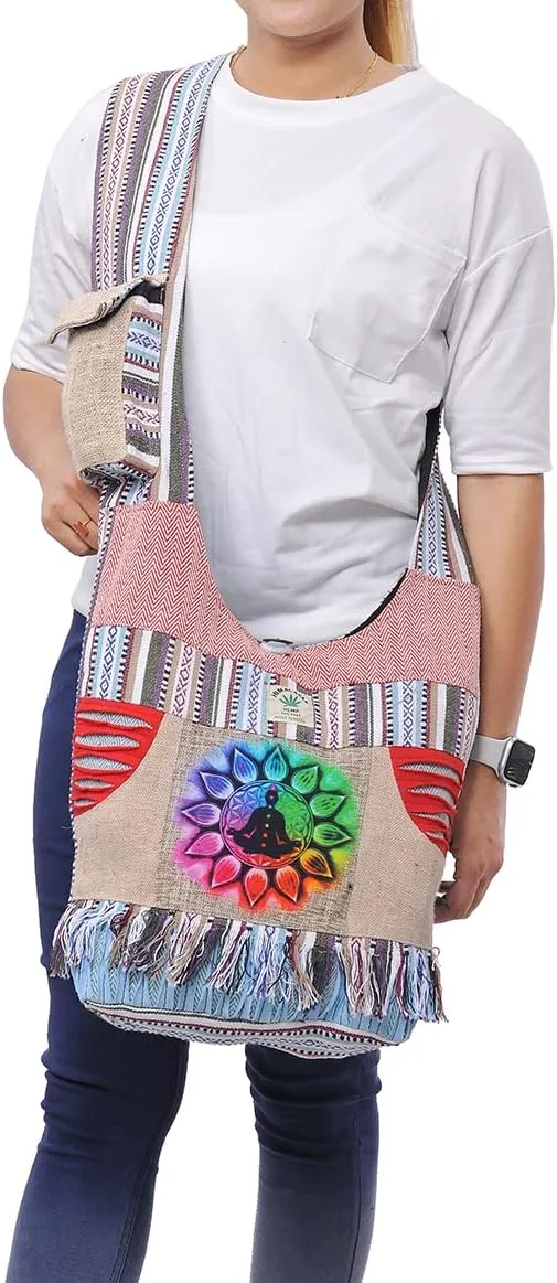 THE COLLECTION ROYAL Graphic Crossbody Bag for Women, Boho Purse, Boho Bag, Hippie Bag, Hippie Purse, Cloth Purse for Women