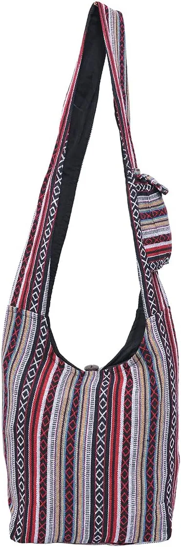THE COLLECTION ROYAL Graphic Crossbody Bag for Women, Boho Purse, Boho Bag, Hippie Bag, Hippie Purse, Cloth Purse for Women