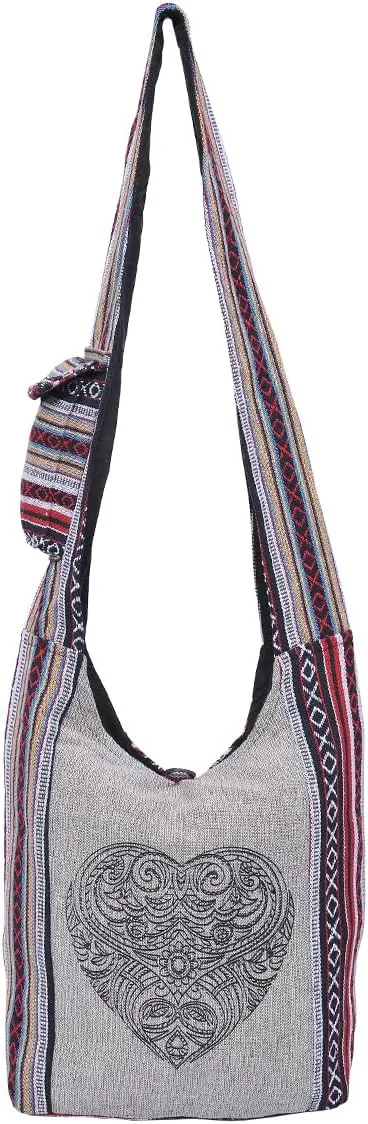 THE COLLECTION ROYAL Graphic Crossbody Bag for Women, Boho Purse, Boho Bag, Hippie Bag, Hippie Purse, Cloth Purse for Women