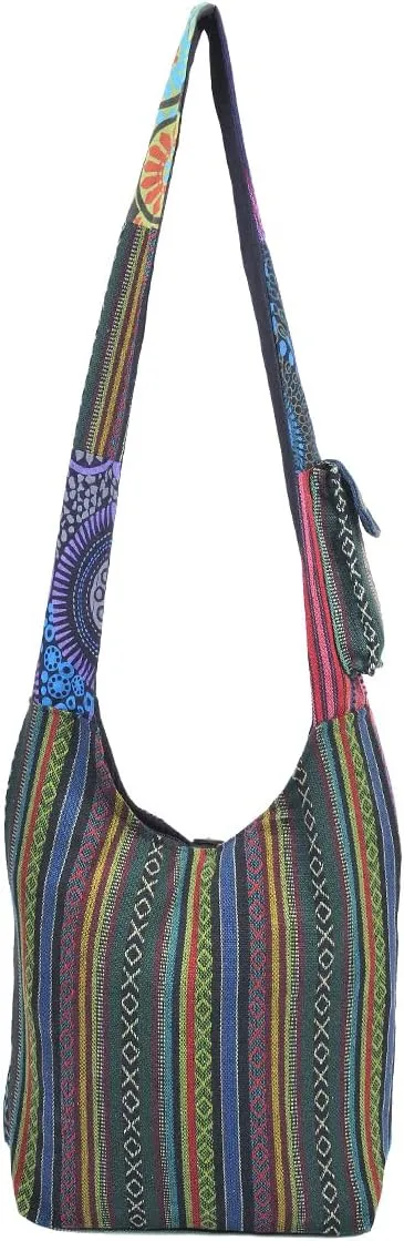 THE COLLECTION ROYAL Hobo Crossbody Bags for Women, Boho Purse, Boho Bag | Hippie Bag, Indie Tote Bag, Cloth Purse for Women