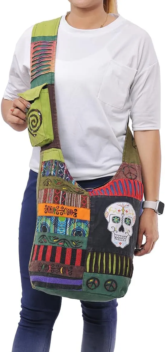 THE COLLECTION ROYAL Hobo Crossbody Bags for Women, Boho Purse, Boho Bag | Hippie Bag, Indie Tote Bag, Cloth Purse for Women