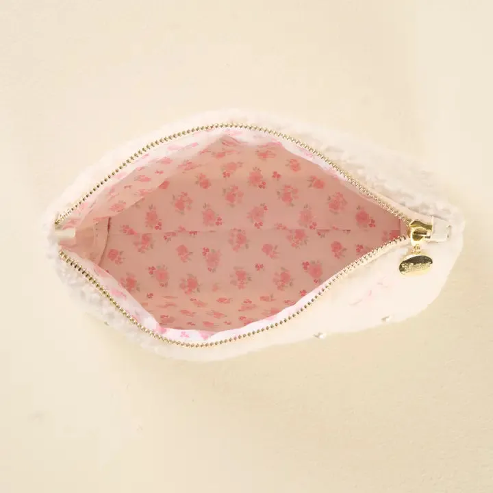The Darling Effect Teddy Pouch-Bows Pink
