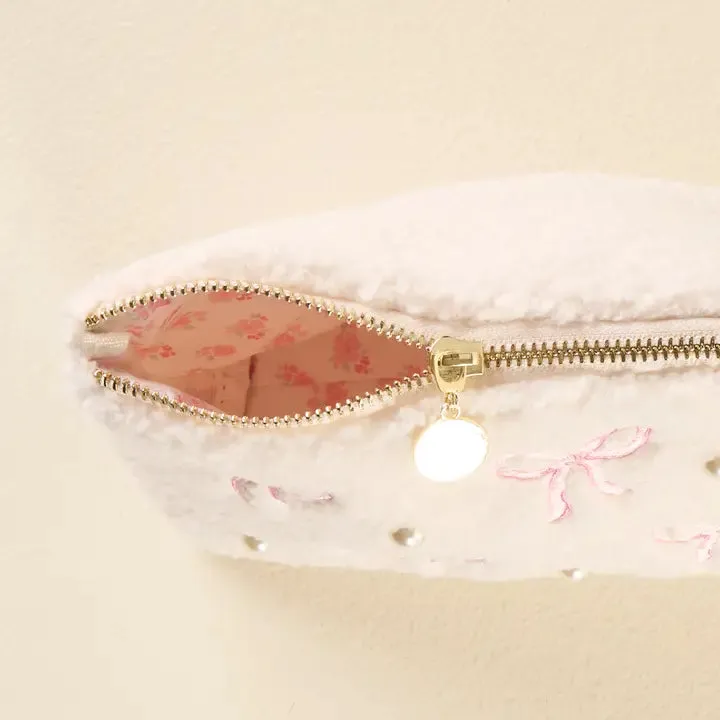 The Darling Effect Teddy Pouch-Bows Pink