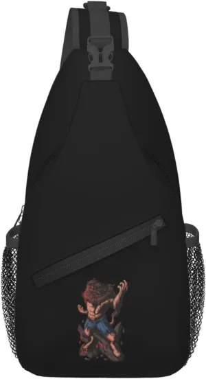 The Fierce Lion Crossbody Bags For Women Men Chest Backpack Gym Shoulder Bag Travel Outdoor Sports Casual Crossbody Bags