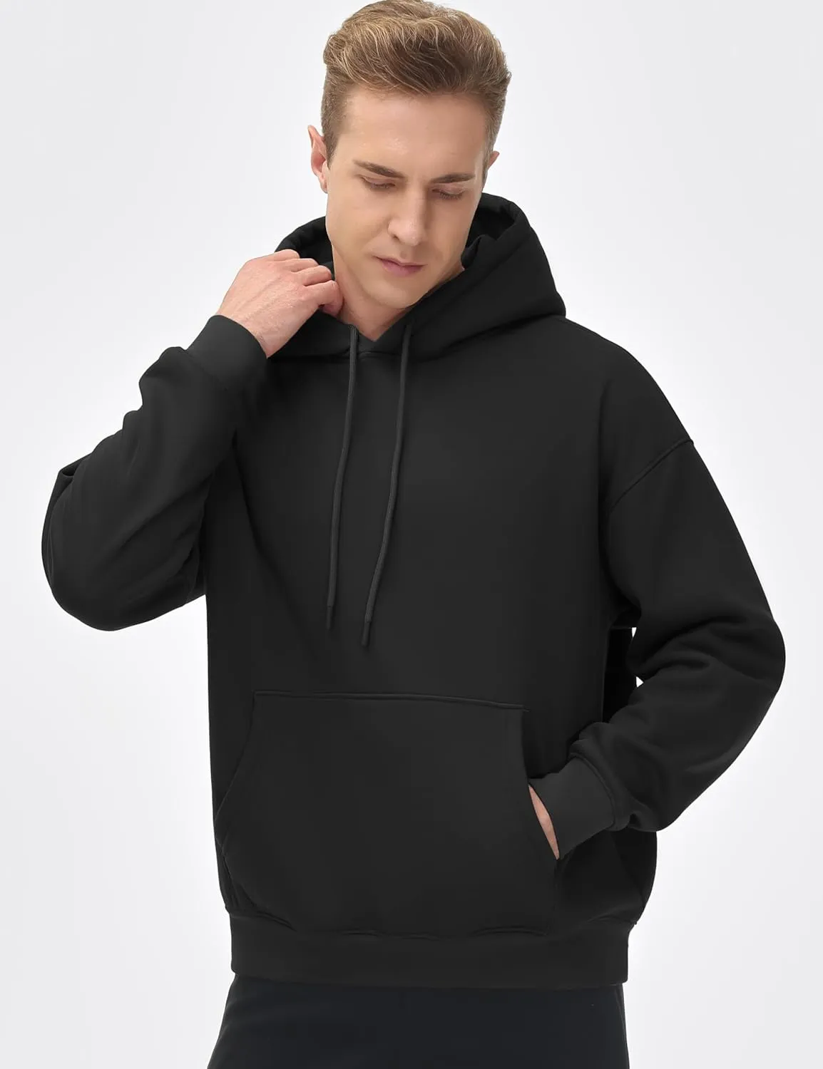 THE GYM PEOPLE Men's Loose Fit Pullover Hoodie Soft Lightweight Hooded Sweatshirt with Pockets
