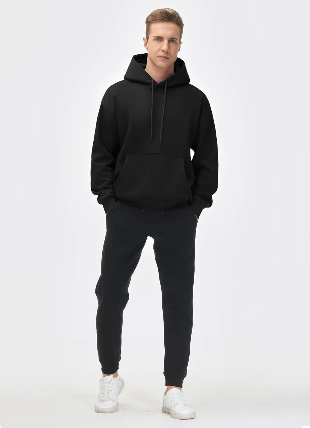 THE GYM PEOPLE Men's Loose Fit Pullover Hoodie Soft Lightweight Hooded Sweatshirt with Pockets