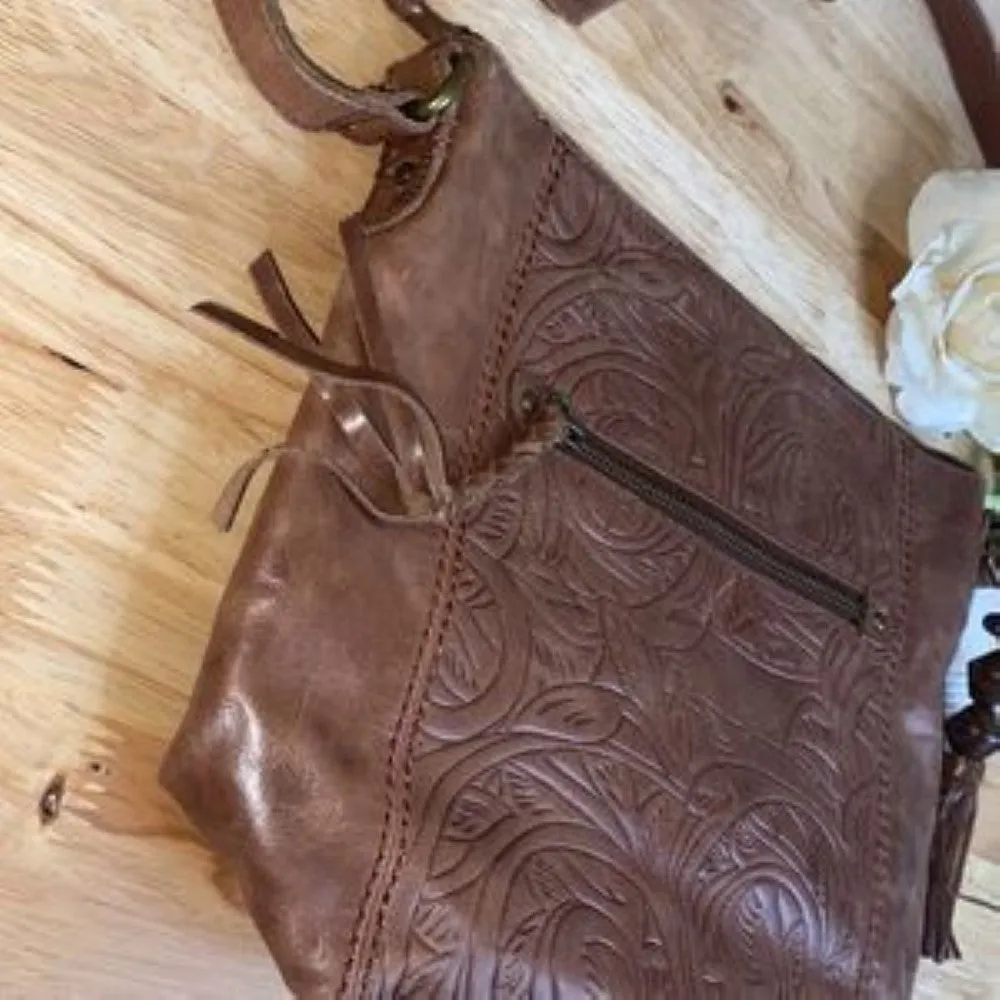 The Sak Women's Ashland Leather Crossbody Bag-Brown