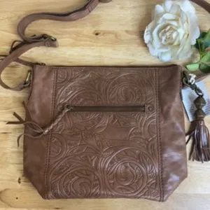 The Sak Women's Ashland Leather Crossbody Bag-Brown