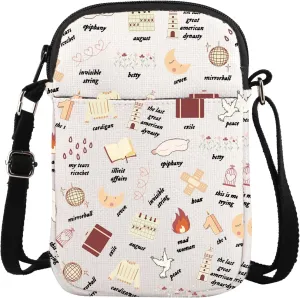 TOBGBE Album Inspired Gift Singer Fan Gifts All Album Name Crossbody Bag Singer Merchandise Music Lover Tote Bag
