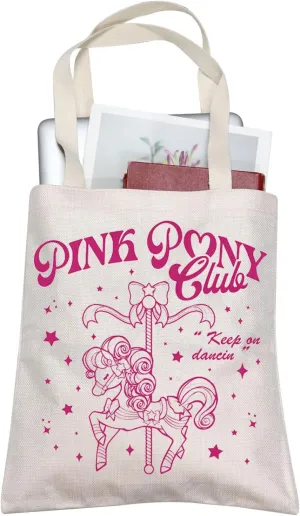TOBGBE Singer Music Lover Gift Midwest Princess Pink P Club Shopping Bag Singer Fan Lyrics Music Concert Merch