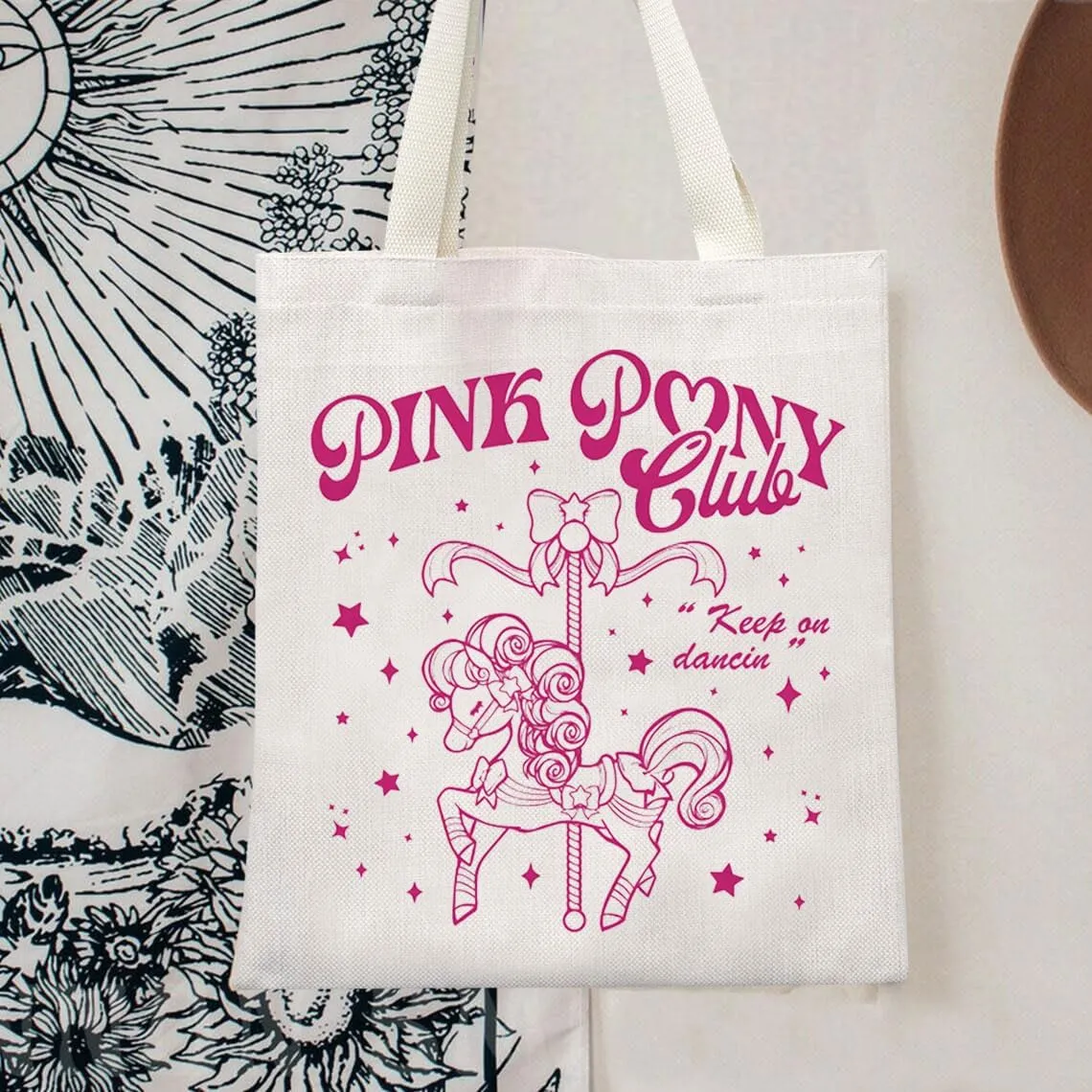 TOBGBE Singer Music Lover Gift Midwest Princess Pink P Club Shopping Bag Singer Fan Lyrics Music Concert Merch