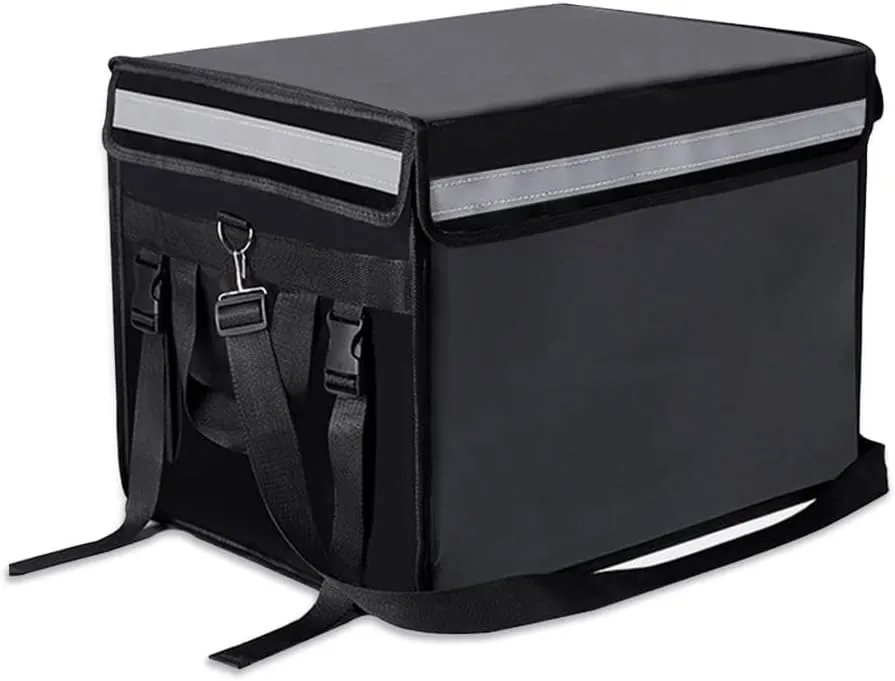 TooCust Insulated Bags For Food Delivery 16.5" x 11.4" x 11.8", Commercial Insulated Food Delivery Bag w/Divider, Waterproof & Foldable Catering Bag Food Deliveries, Delivery Pizza Bags 10 Inches