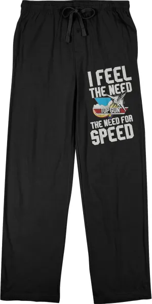 Top Gun “I Feel the Need for Speed” Men’s Black Drawstring Sweats-L