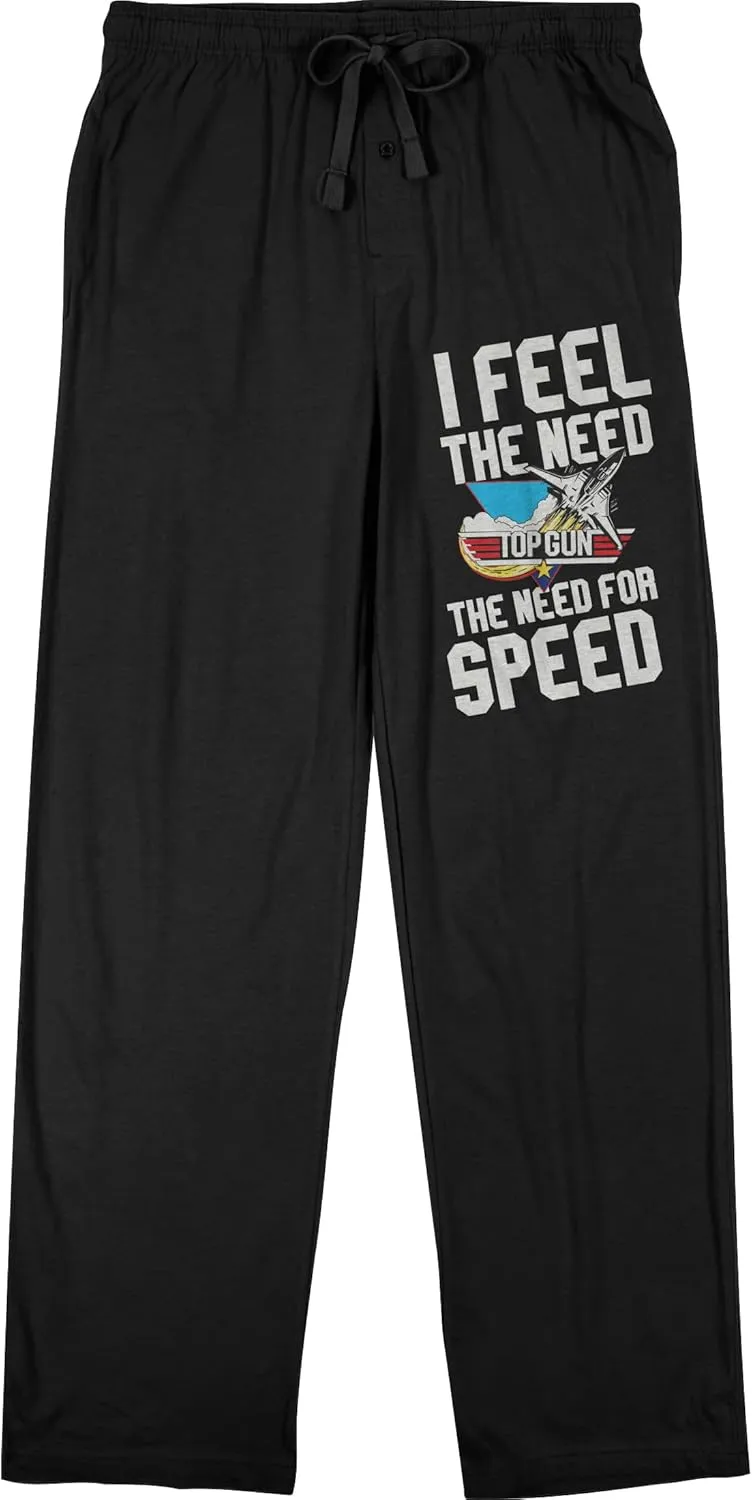 Top Gun “I Feel the Need for Speed” Men’s Black Drawstring Sweats-L
