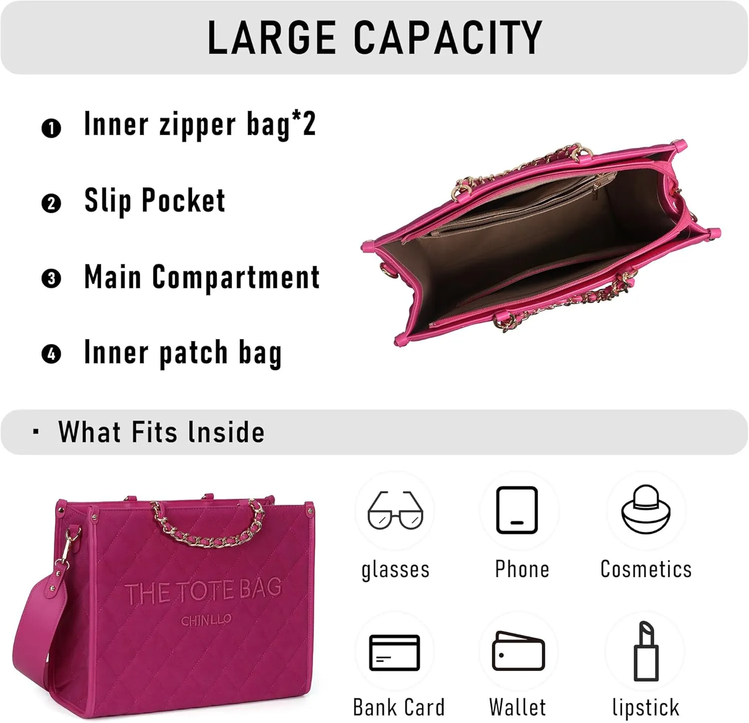 Tote Bag for Women, Top Handle Stachel Purse and Handbags with Shoulder Strap
