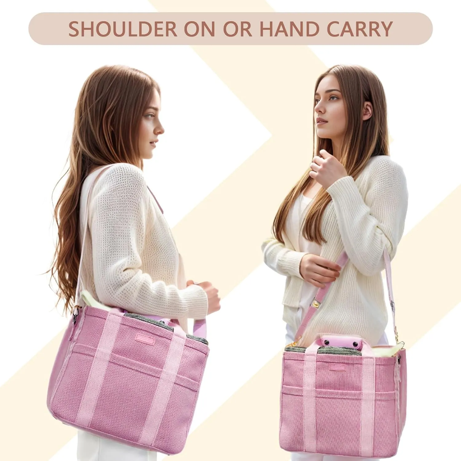 Tote Bag with Compartments Church Bible Bag Laptop Large Tote Bag for Women Nice Gift.