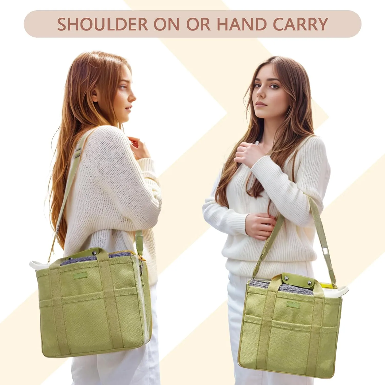 Tote Bag with Compartments Church Bible Bag Laptop Large Tote Bag for Women Nice Gift.