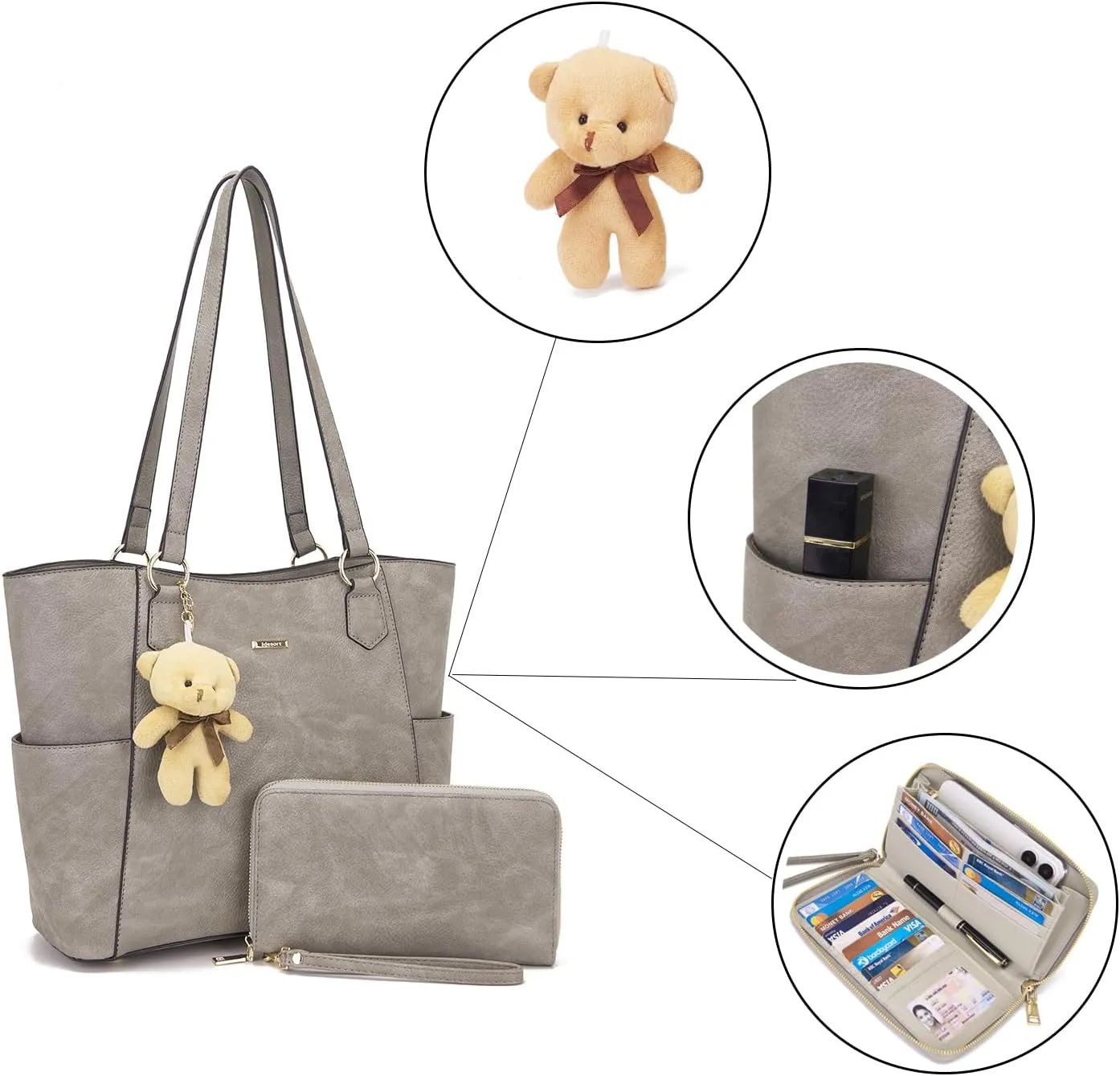 Tote Handbags for Women Purse and Wallet Set Large Shoulder Bags Crossbody Purses Satchel