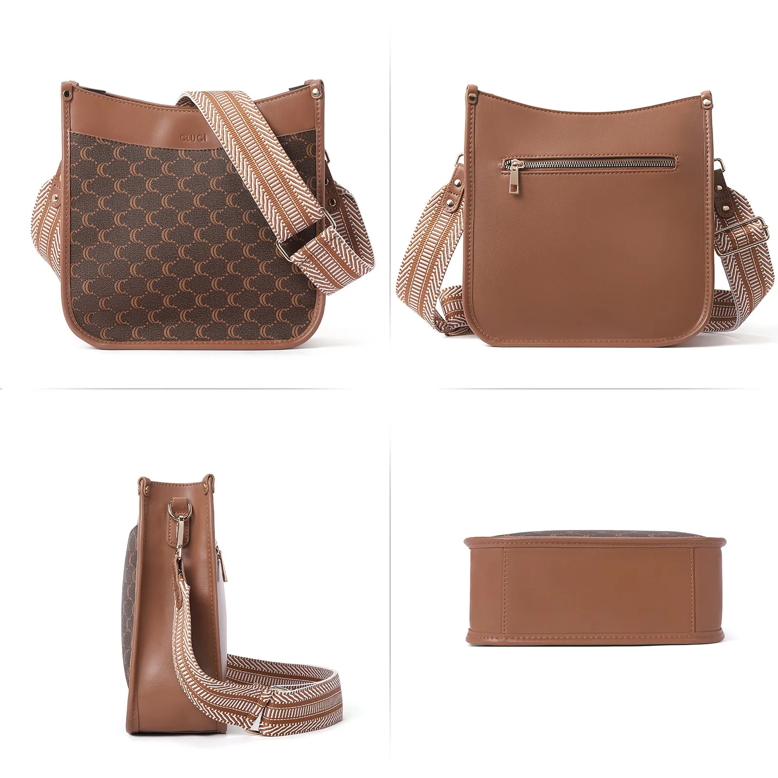 Trendy Medium Crossbody Bags with Two Straps