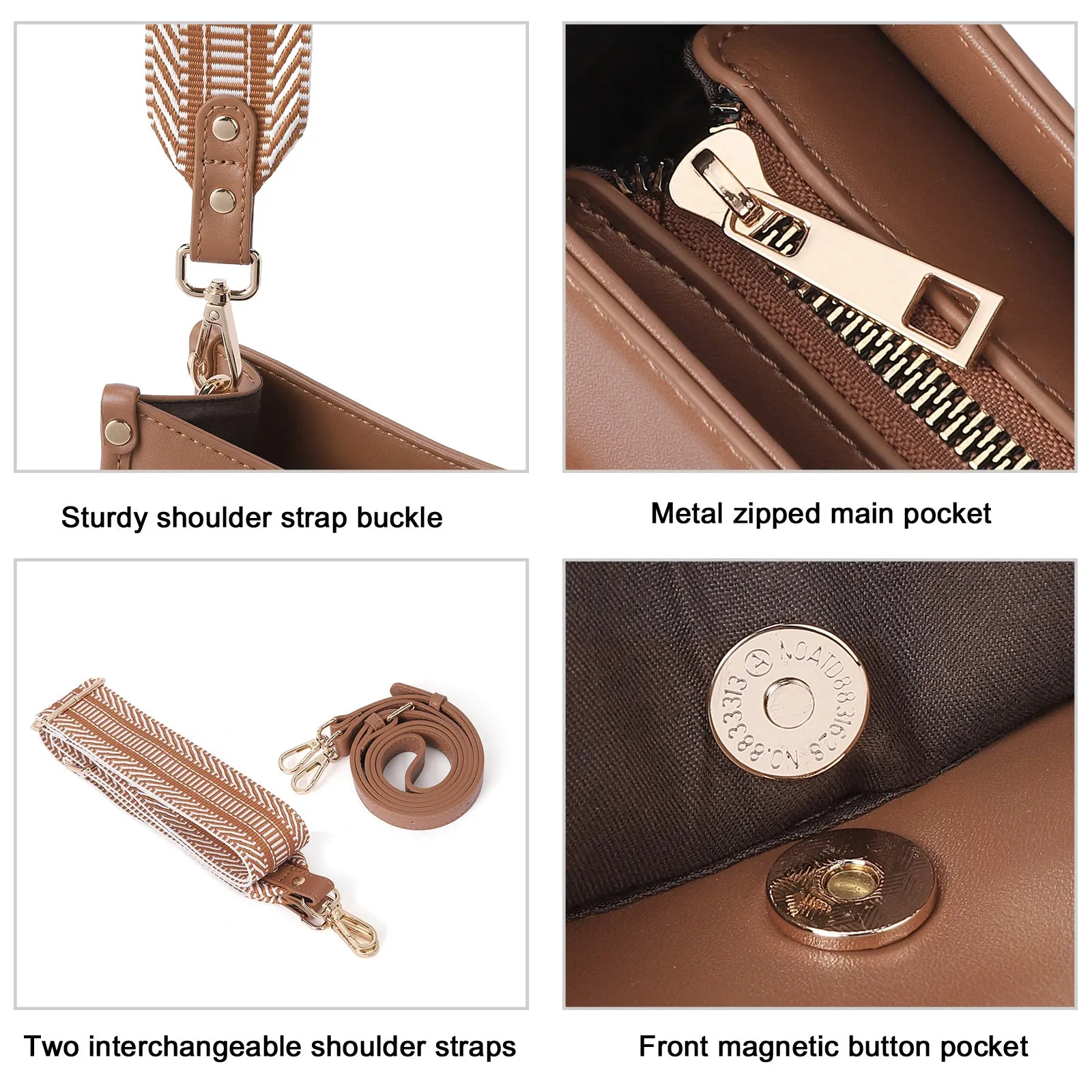 Trendy Medium Crossbody Bags with Two Straps