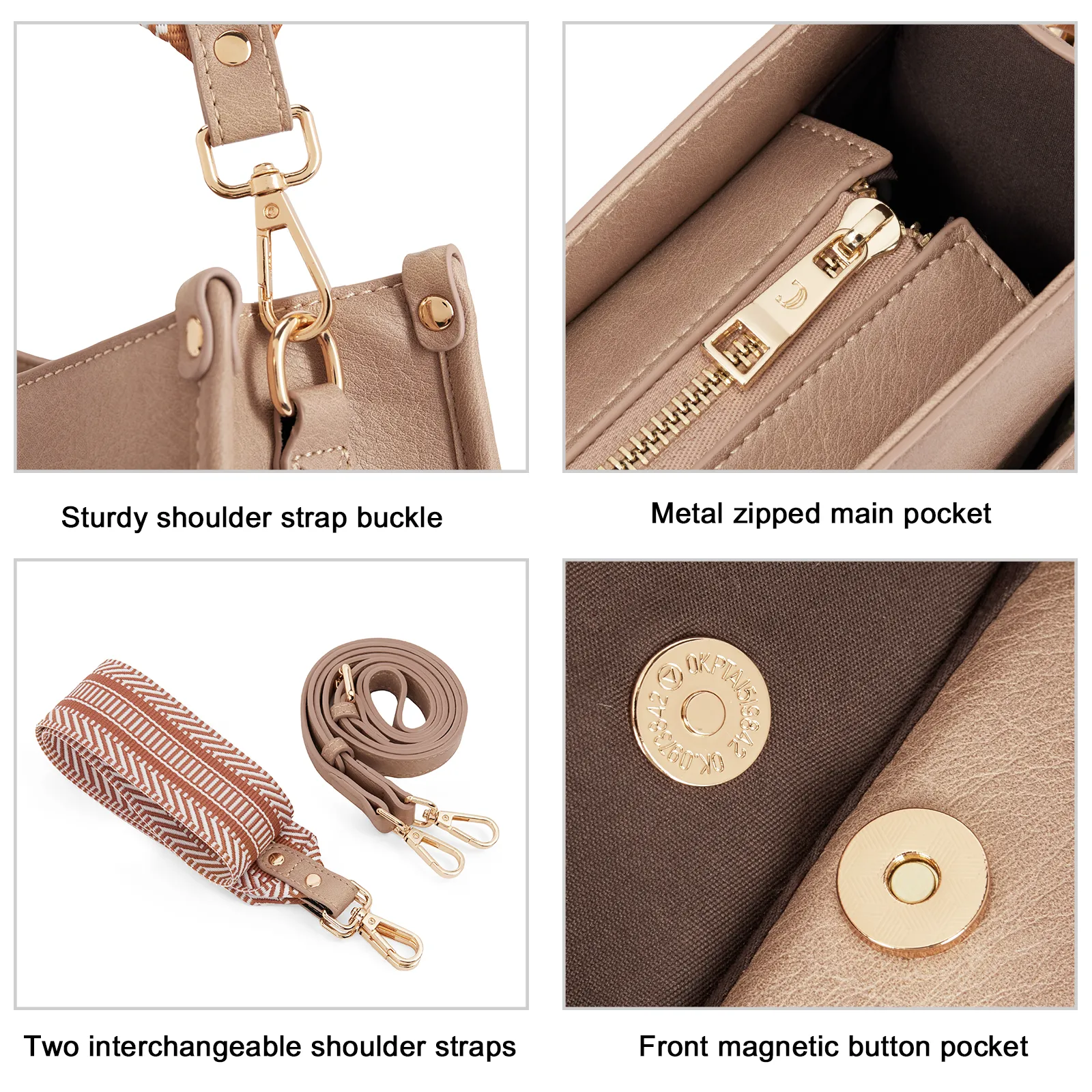 Trendy Medium Crossbody Bags with Two Straps
