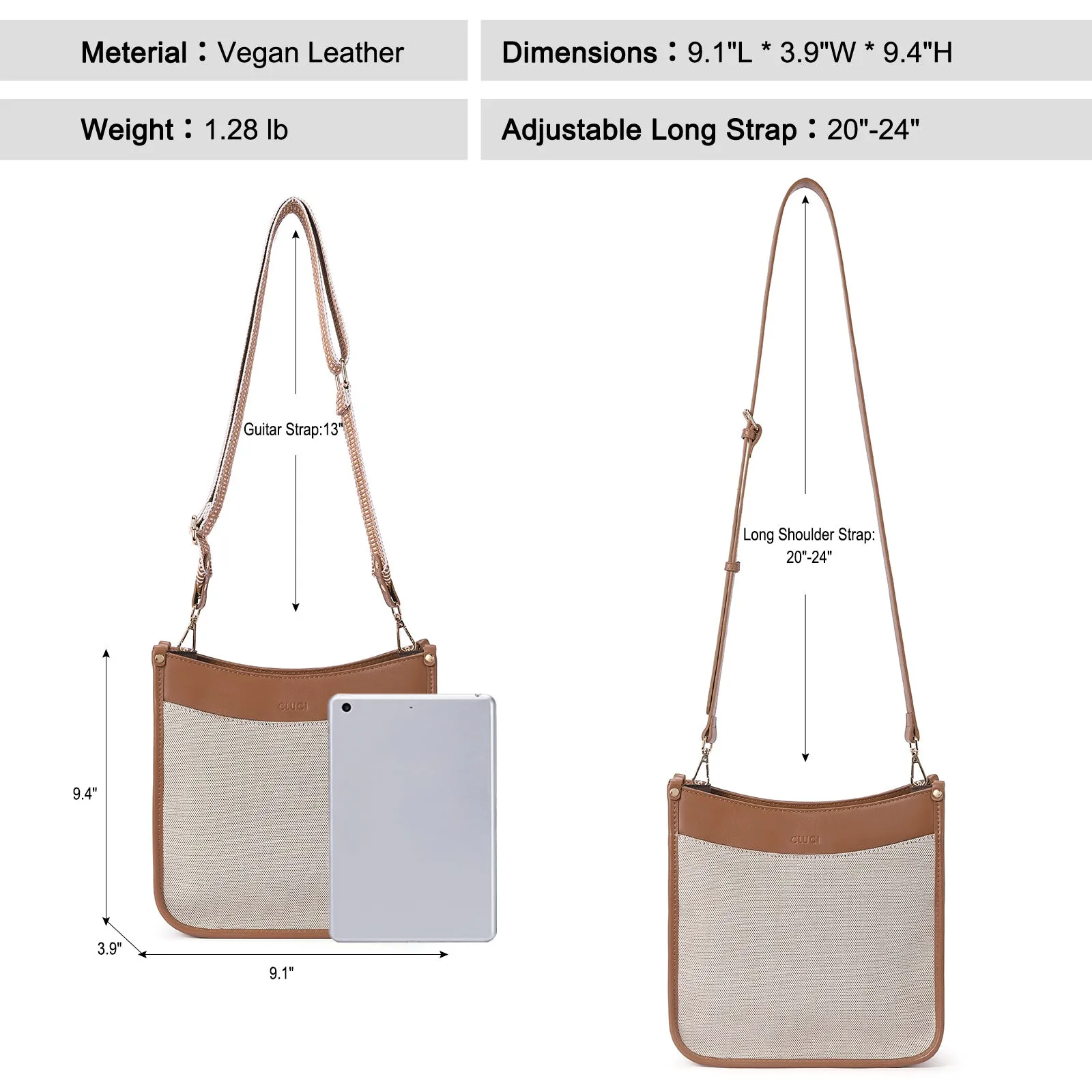 Trendy Medium Crossbody Bags with Two Straps