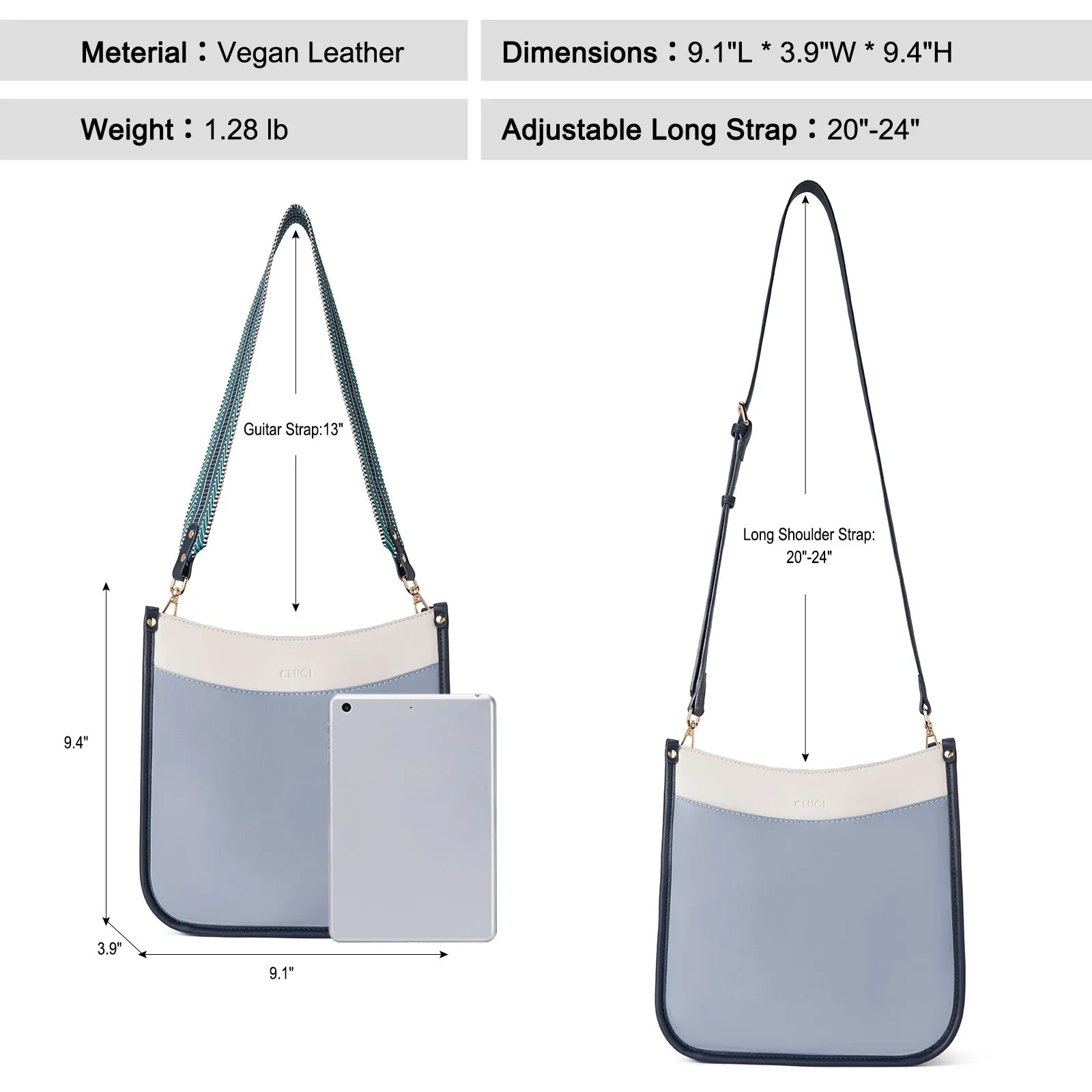 Trendy Medium Crossbody Bags with Two Straps