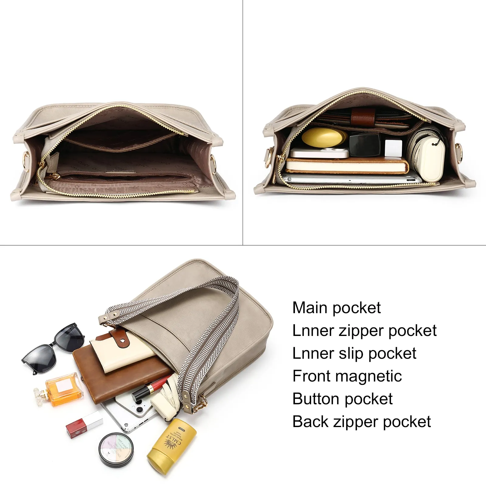 Trendy Medium Crossbody Bags with Two Straps