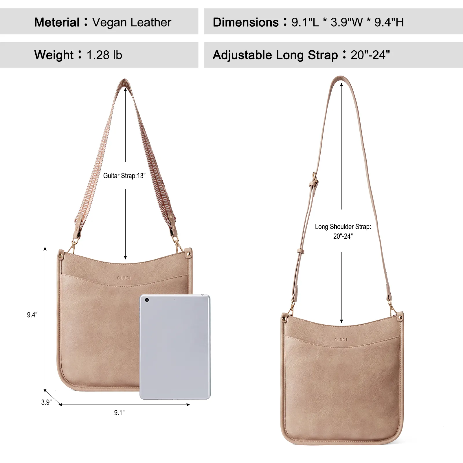 Trendy Medium Crossbody Bags with Two Straps