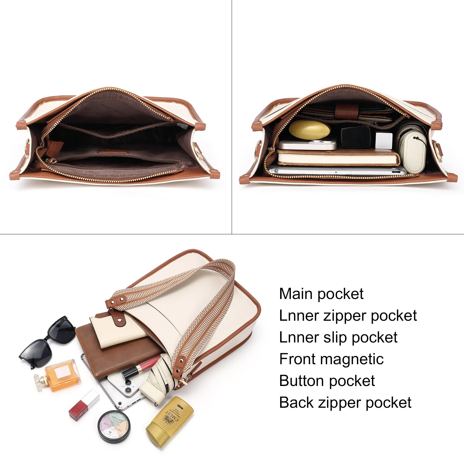 Trendy Medium Crossbody Bags with Two Straps