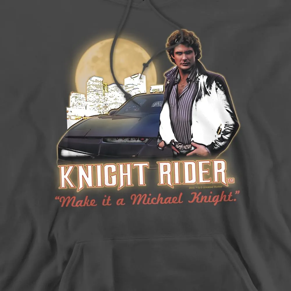 Trevco Knight Rider Full Moon Unisex Adult Pull-Over Hoodie
